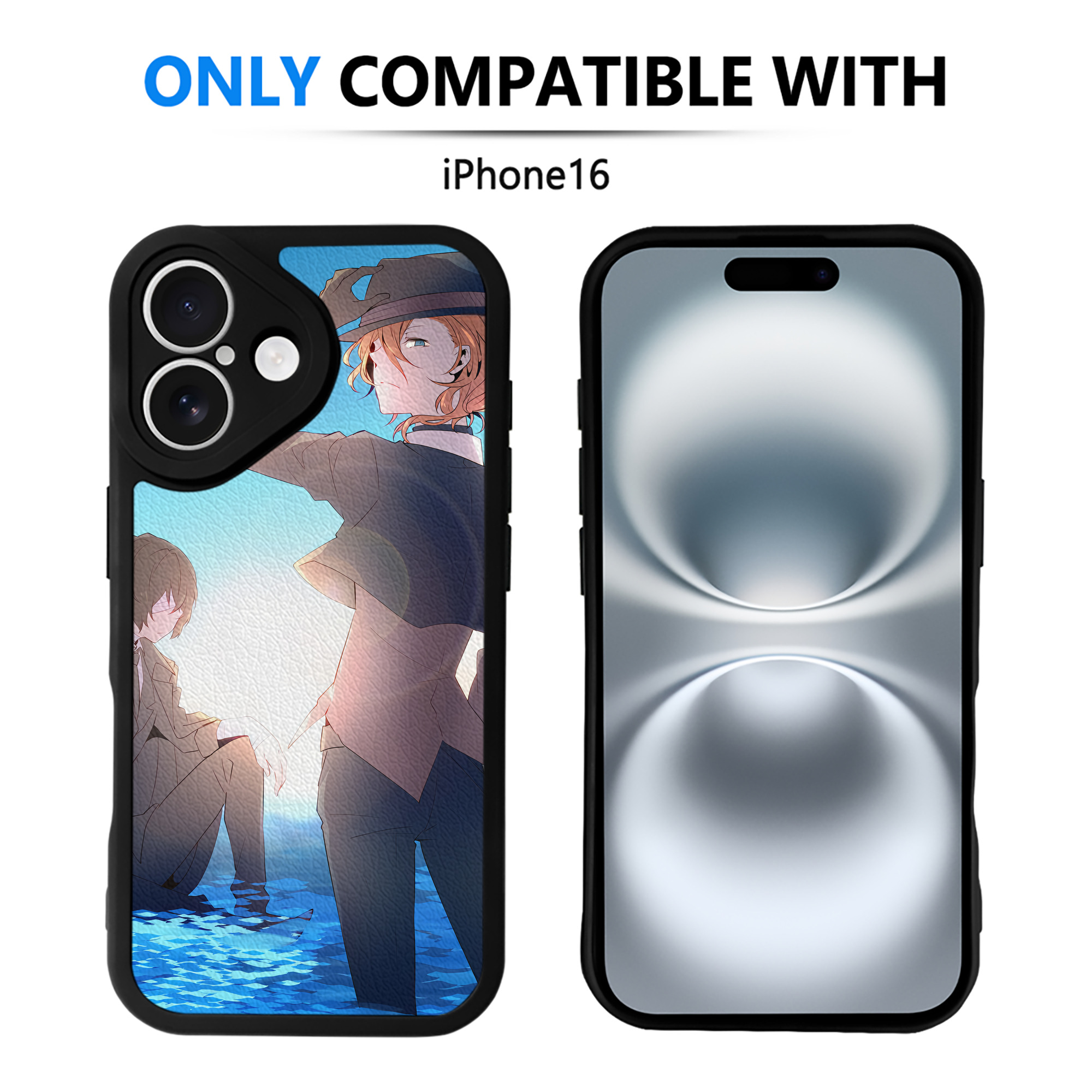 （画像用） 文豪ストレイドッグス Bungo Stray Dogs 【iPhone 16シリーズ対応】シリコンスマホケース（レザー調） 材質：シリコン